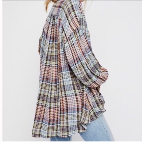 Free People | Come On Over Multicolor Plaid Button Down S - Picture 4 of 15